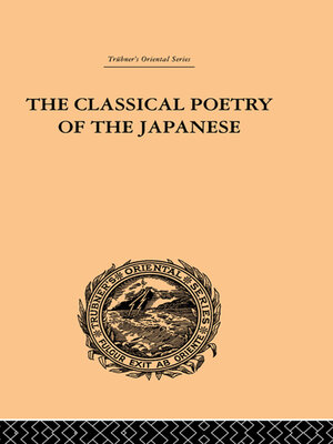 cover image of The Classical Poetry of the Japanese